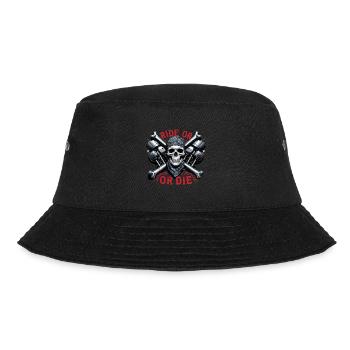 Motorcycle Skull Ride or Die Biker Chopper Rock - Bucket Hat - black - Front - Lela (165cm)