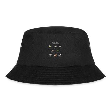 Ich mag Titten. | Lustiges Geschenk für Vogelbeobachtungsfans - Bucket Hat - Schwarz - Vorne - Lela (165cm)