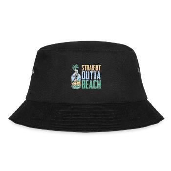 Straight Outta Beach Skelett Urlaub - Bucket Hat - Schwarz - Vorne - Lela (165cm)