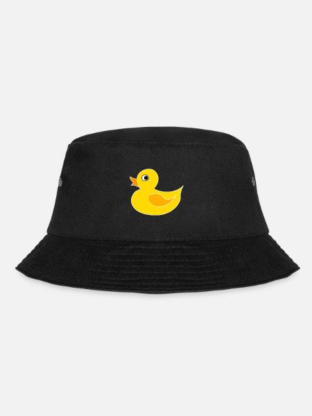 Duck Duck Squeaky Duck Quak - Bucket Hat - black