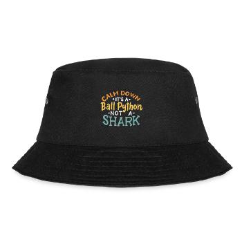 Calm Down It's A Ball Python Not A Shark - Bucket Hat - Schwarz - Vorne - Lela (165cm)