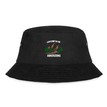 Ich kenn' da ne' Abkürzung - Wandern - Bucket Hat - Schwarz - Vorne - Lela (165cm)