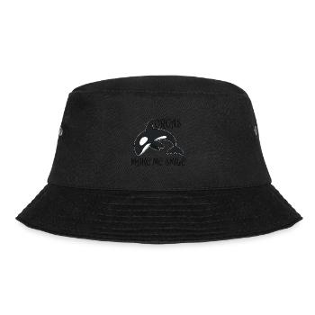Orcas Make Me Smile Whale Sea Animal - Bucket Hat - black - Front - Lela (165cm)