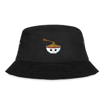 Nudeln Comic - Bucket Hat - Schwarz - Vorne - Lela (165cm)