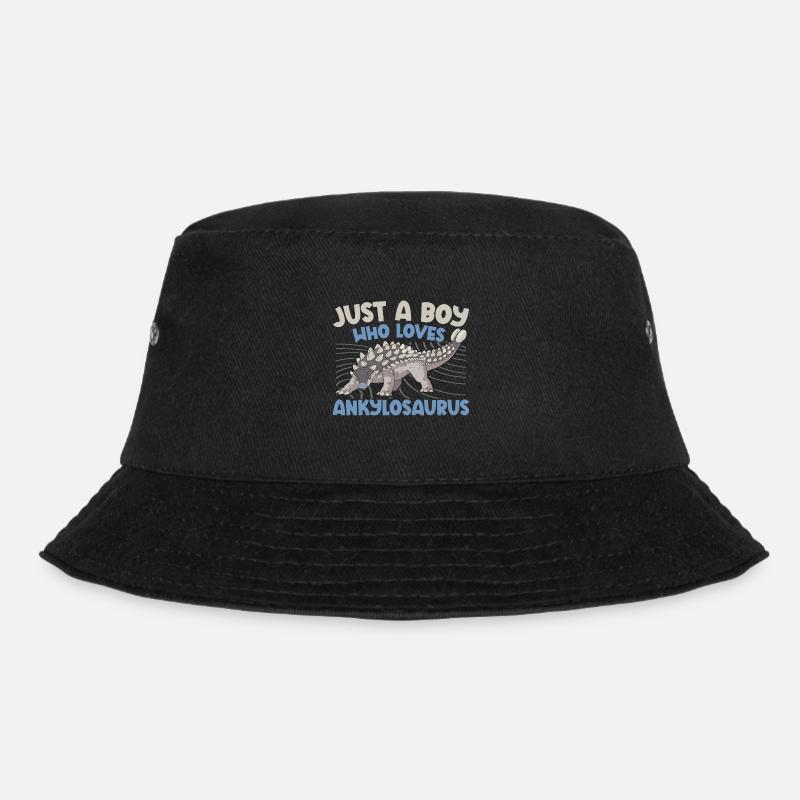 Just A Boy Who Loves Ankylosaurus Dinosaur Dino - Bucket Hat - Schwarz