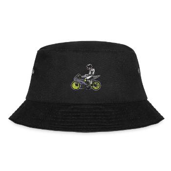 Motorcycle Lifestyle / Motorrad / Motorräder biker - Bucket Hat - Schwarz - Vorne - Lela (165cm)