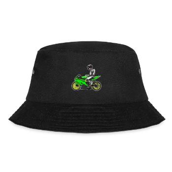 Motorcycle Lifestyle / Motorrad / Motorräder biker - Bucket Hat - Schwarz - Vorne - Lela (165cm)