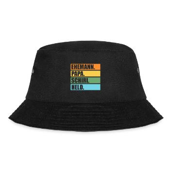Schiri Unparteiischer Vater Papa Fußball Schiedsri - Bucket Hat - Schwarz - Vorne - Lela (165cm)