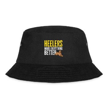 Australian Cattle Dog Red Blue Heeler - Bucket Hat - black - Front - Lela (165cm)