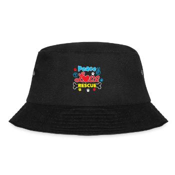 Frieden Liebe Rettung - Bucket Hat - Schwarz - Vorne - Lela (165cm)