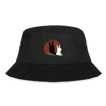 Hase Schattenfigur Schattenbild Schattenspiel - Bucket Hat - Schwarz - Vorne - Lela (165cm)