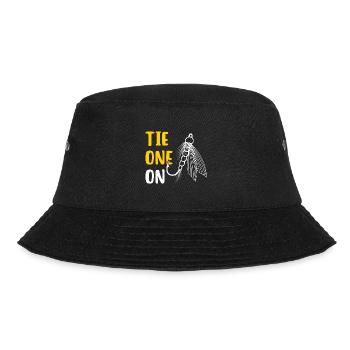 Tie One On Fliegenfischen - Bucket Hat - Schwarz - Vorne - Lela (165cm)