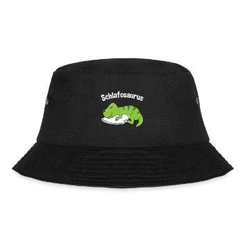 Schlafosaurus T-Rex Dinosaurier Schlafanzug Dino - Bucket Hat - Schwarz - Vorne - Lela (165cm)