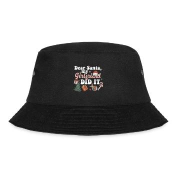 Dear Santa My Girlfriend Did It Funny Christmas - Bucket Hat - Schwarz - Vorne - Lela (165cm)