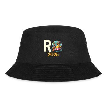 Rentner Geschenk Rente 2026 Ruhestand - Bucket Hat - Schwarz - Vorne - Lela (165cm)