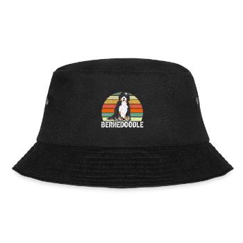 Bernedoodle Dog - Bucket Hat - black - Front - Lela (165cm)