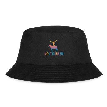 Loves Horse Vaulting Gift - Bucket Hat - black - Front - Lela (165cm)