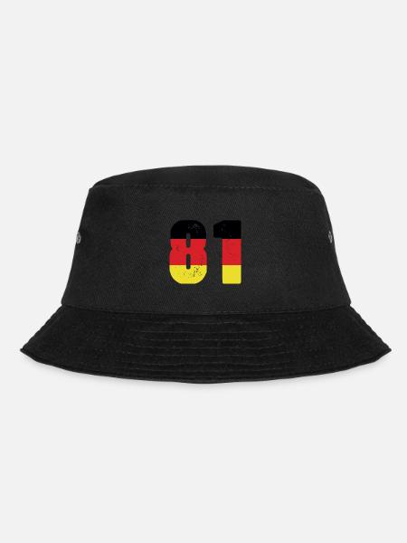 81 Zahl Trikot Deutschland - Bucket Hat - Schwarz