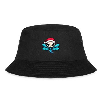 Libelle Weihnachten Christmas - Bucket Hat - Schwarz - Vorne - Lela (165cm)
