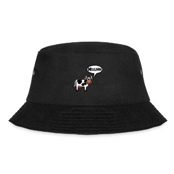 Cow Hello Morning Hello Good Day Servus Moin - Bucket Hat - black - Front - Lela (165cm)