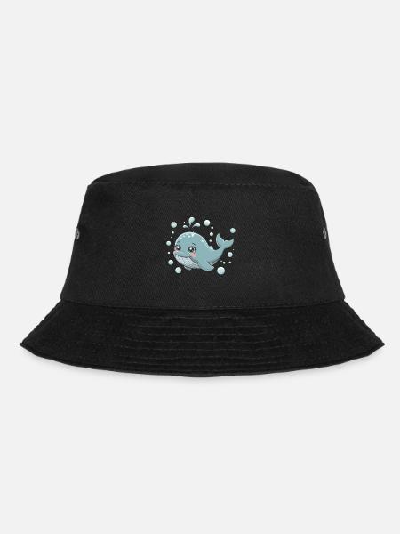 Niedlicher Wal für ein Kind - Bucket Hat - Schwarz