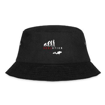 Tauchen LOVE Evolution als Geschenk - Bucket Hat - Schwarz - Vorne - Lela (165cm)