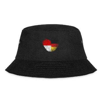 Indonesien Fingerabdruck für Deutsch-Indonesier - Bucket Hat - Schwarz - Vorne - Lela (165cm)