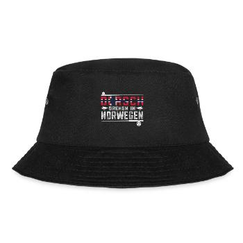 Dorsch drehen in Norwegen Angelfreunde Fischer - Bucket Hat - Schwarz - Vorne - Lela (165cm)