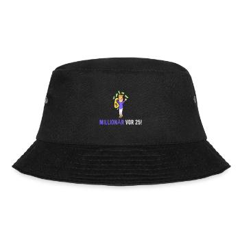 Millionär vor 25! - Bucket Hat - Schwarz - Vorne - Lela (165cm)