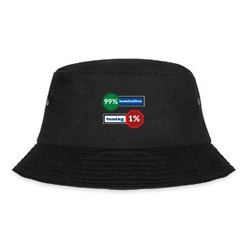 1% Tuning 99% Kontrollen - Bucket Hat - Schwarz - Vorne - Lela (165cm)