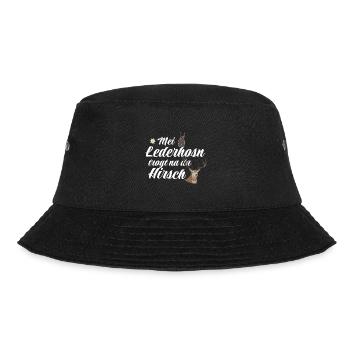 Basst Scho | Trachten Hirsch - Bucket Hat - Schwarz - Vorne - Lela (165cm)