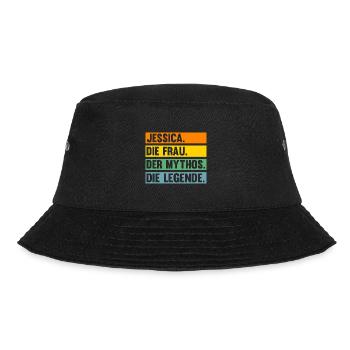 Vorname Jessica - Bucket Hat - Schwarz - Vorne - Lela (165cm)