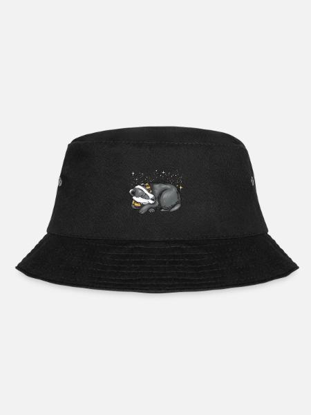 Schlafender Dachs - Bucket Hat - Schwarz