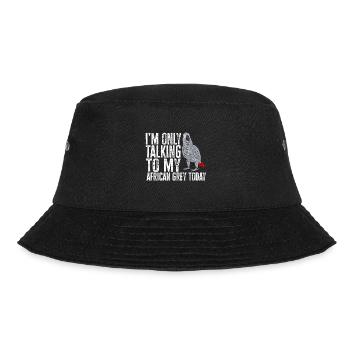 Graupapagei African Grey Parrot Papagei - Bucket Hat - Schwarz - Vorne - Lela (165cm)
