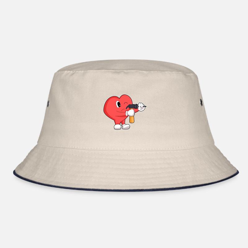 Heart Craftsman Drill Bucket Hat