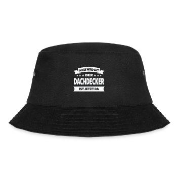 Dachdecker Beruf Dachdeckerei Geschenk - Bucket Hat - Schwarz - Vorne - Lela (165cm)