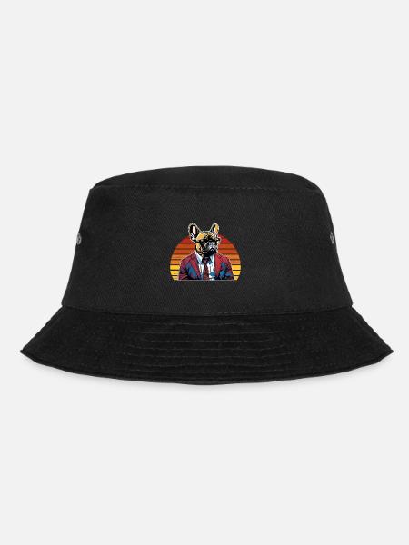 French Bulldog T Shirt Dog funny dog design Dogs - Bucket Hat - black