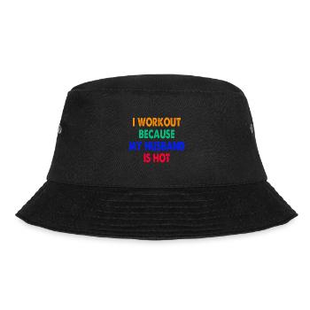 I Workout Because My Husband Is Hot - Bucket Hat - black - Front - Lela (165cm)