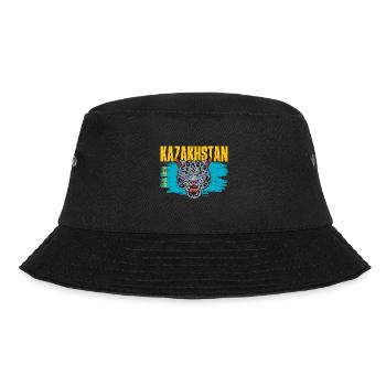 Kasachstan Scheeleopard Kasach Kasachisch - Bucket Hat - Schwarz - Vorne - Lela (165cm)