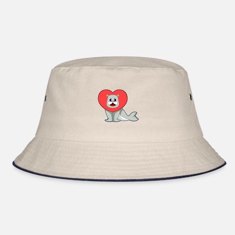 Seal Heart Bucket Hat
