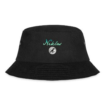 NIKLAS - Beautiful boy name with dinosaur - Bucket Hat - black - Front - Lela (165cm)