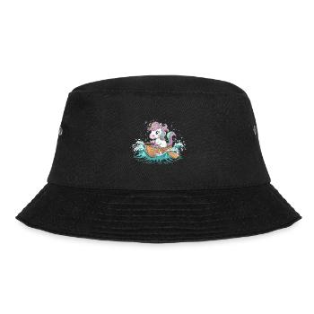 Ein Einhorn-Paddelboot - Bucket Hat - Schwarz - Vorne - Lela (165cm)