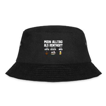 Rentner Bier Segeln Renteneintritt Opa Segelboot - Bucket Hat - Schwarz - Vorne - Lela (165cm)