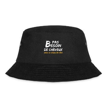 Pas besoin de cheveux t shirt - Bob - noir - Devant - Lela (165cm)