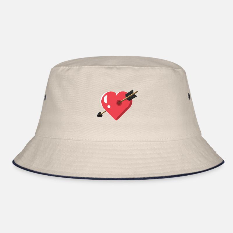 Herz mit Pfeil Bucket Hat