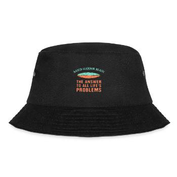 Sand Harbor Beach Answer To All Life's Problems - Bucket Hat - Schwarz - Vorne - Lela (165cm)