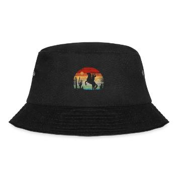 Cowboy - Retro Sunset - Bucket Hat - black - Front - Lela (165cm)