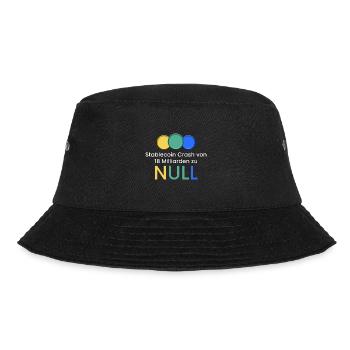 Stablecoin Crash zu NULL - Bucket Hat - Schwarz - Vorne - Lela (165cm)