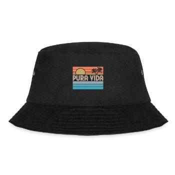 Pura Vida Costa Rica Coucher de soleil 70s 80s Surfeur Été - Bob - noir - Devant - Lela (165cm)