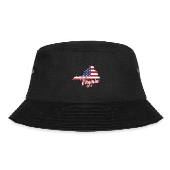 US-Flagge Virginia Design für stolze Virginier - Bucket Hat - Schwarz - Vorne - Lela (165cm)